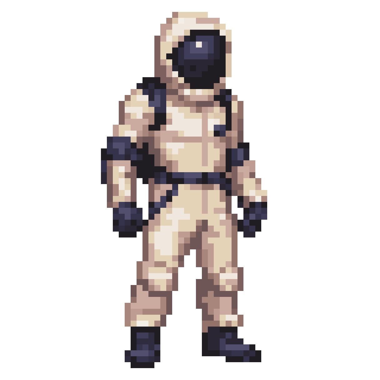 hazmat suit character pixel art