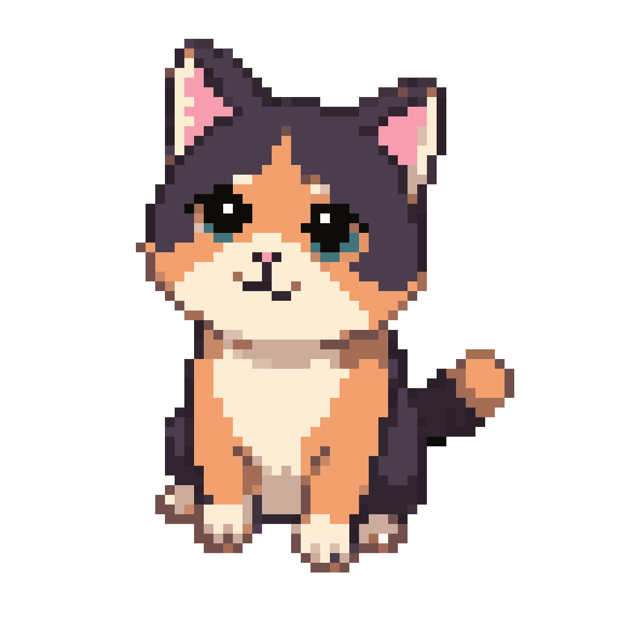 cat pixel art