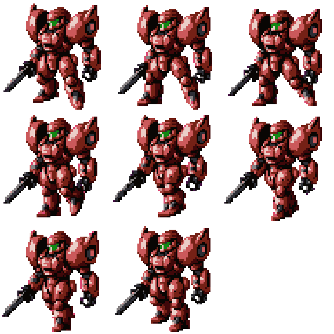 Pixel Art Meka Walking pixel art