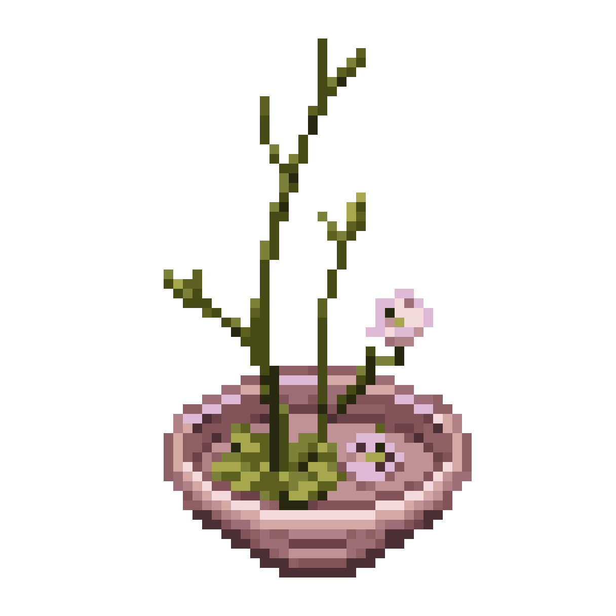 Japanese Ikebana Flower Arrangement pixel art