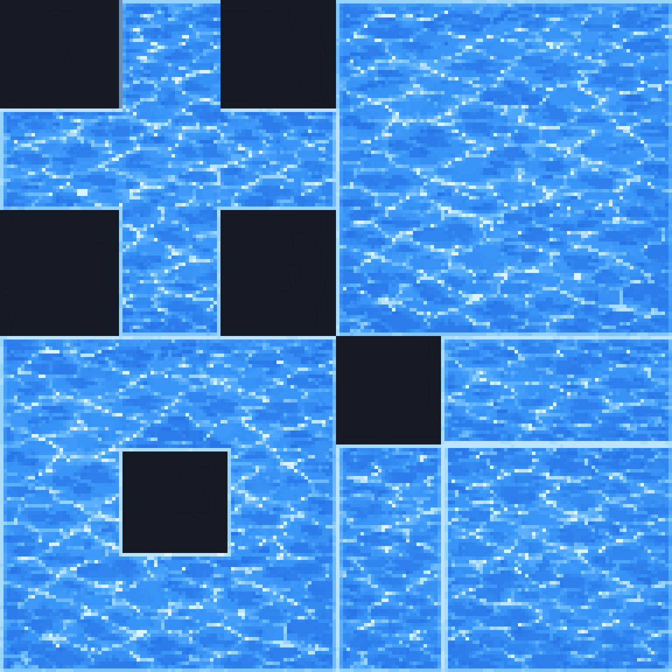 detailed realistic water tileset pixel art