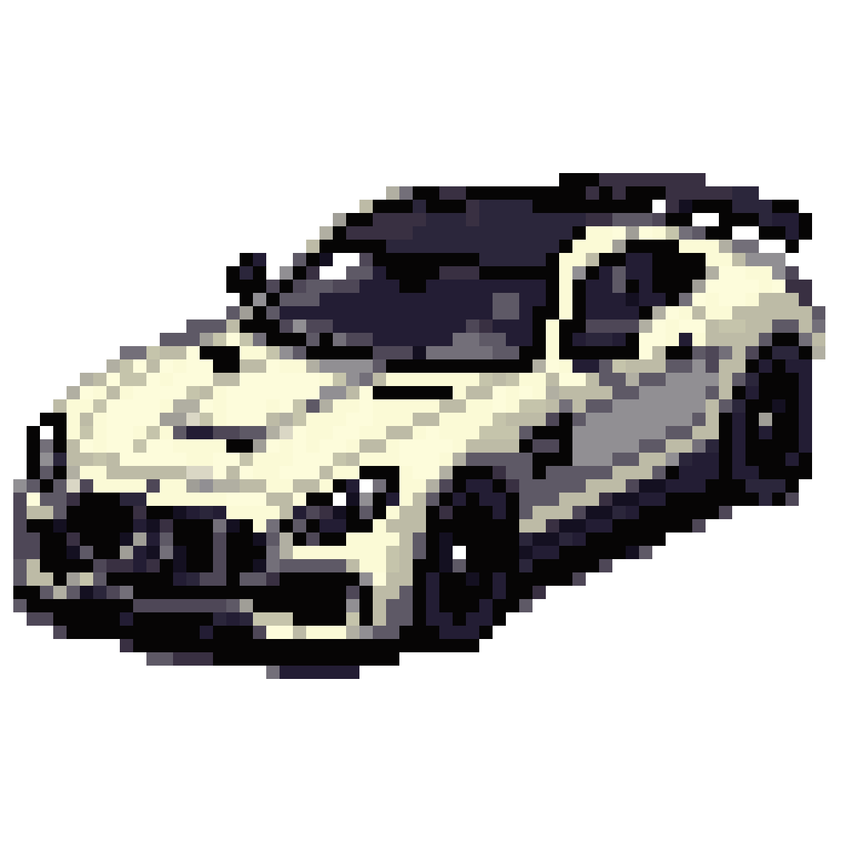 unique racing coupe resembling Mercedes Benz pixel art