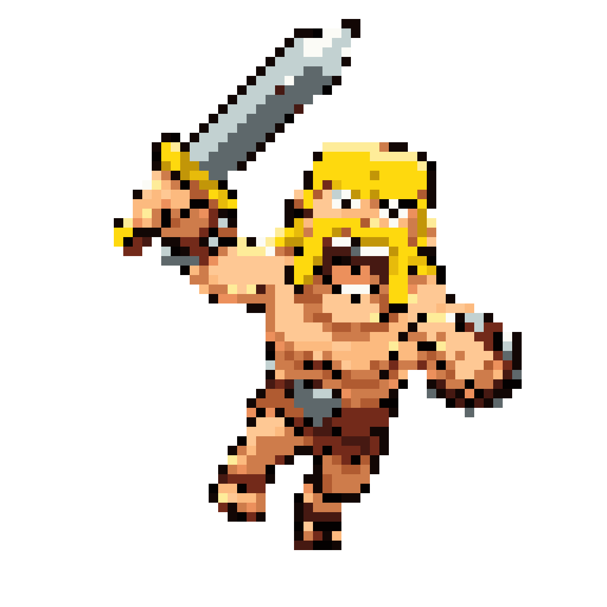 Barbarian Warrior pixel art