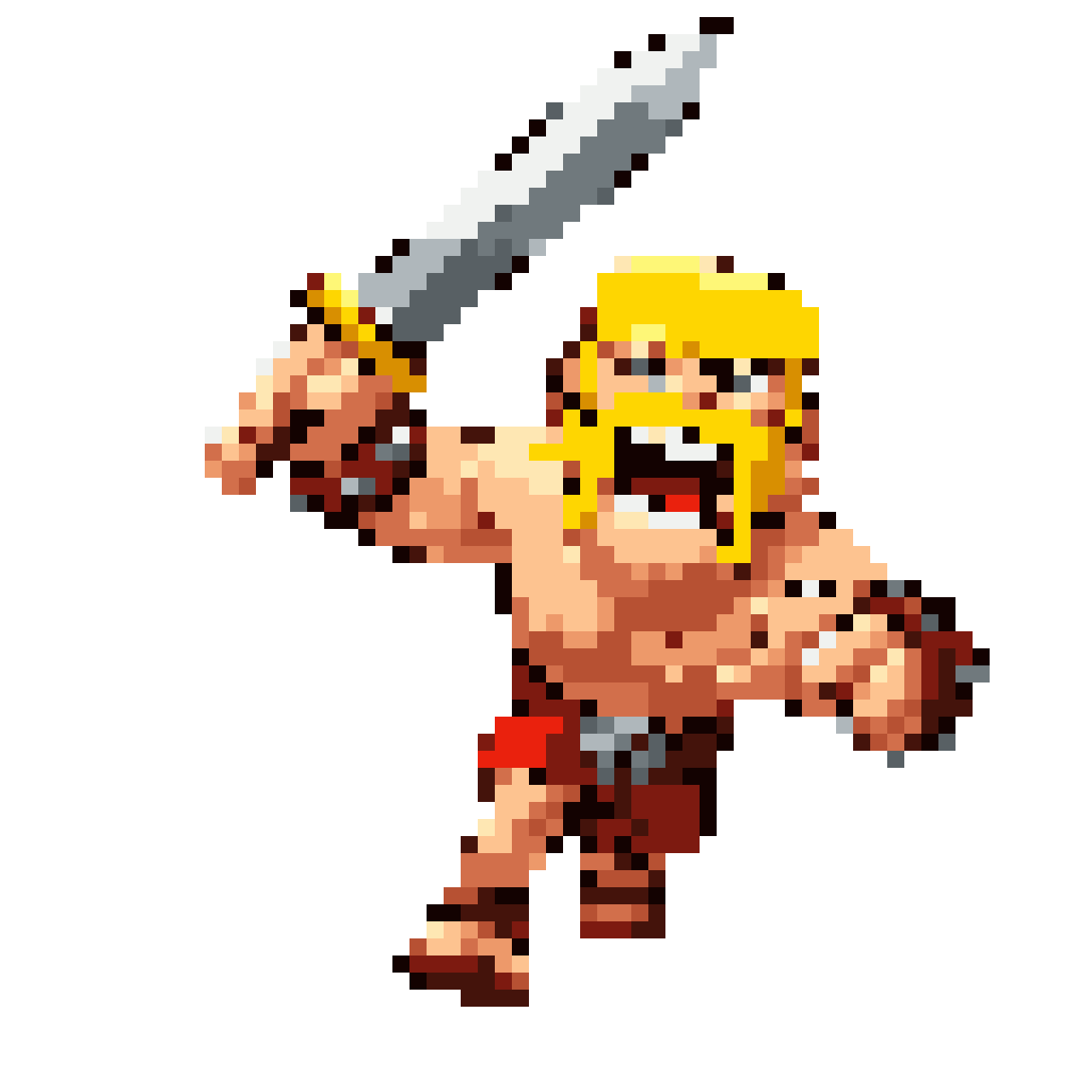 Barbarian Warrior pixel art