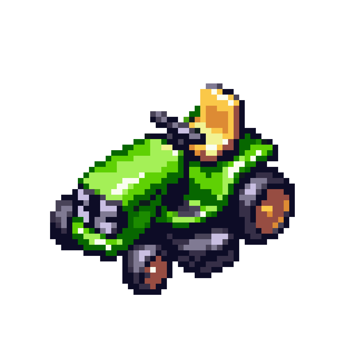 green lawn mower for webpage pixel art