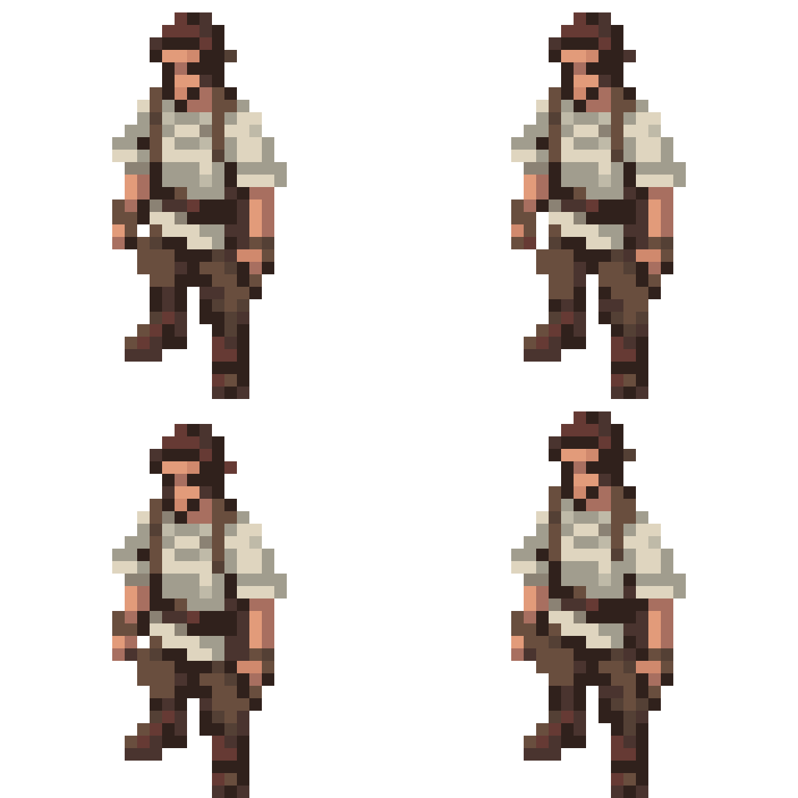 Poor Medieval Peasant Adventurer Idle pixel art