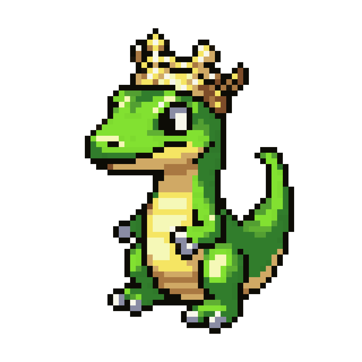 8-bit retro pixel art lizard pixel art