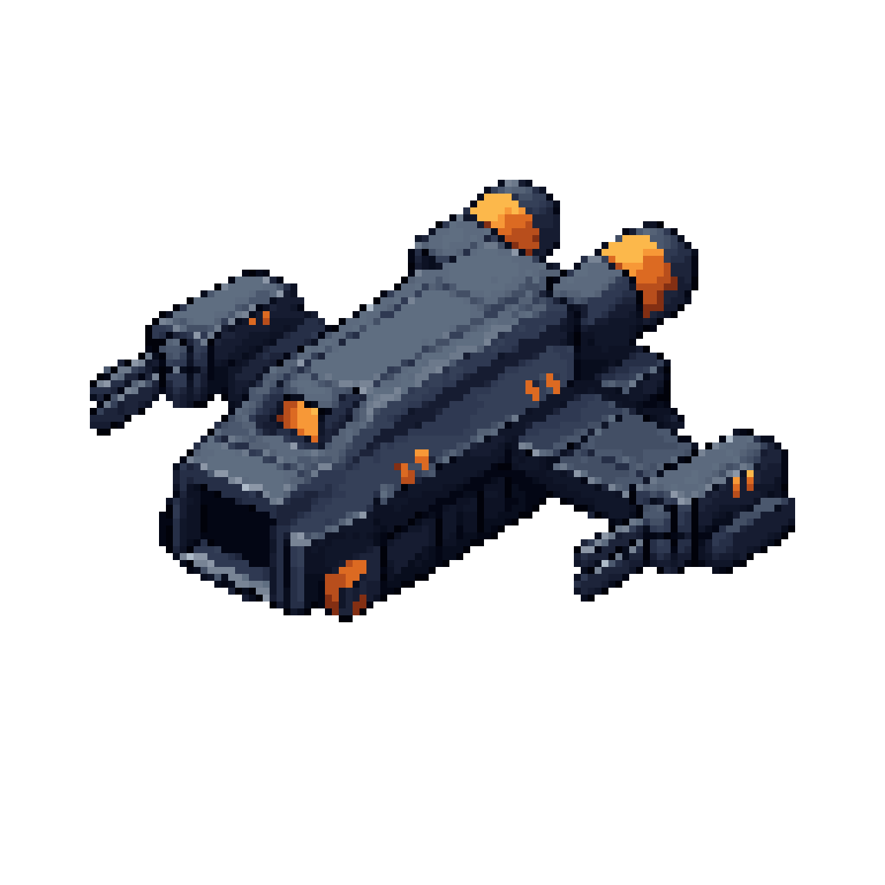 Basic Warfighter Hover Ship pixel art