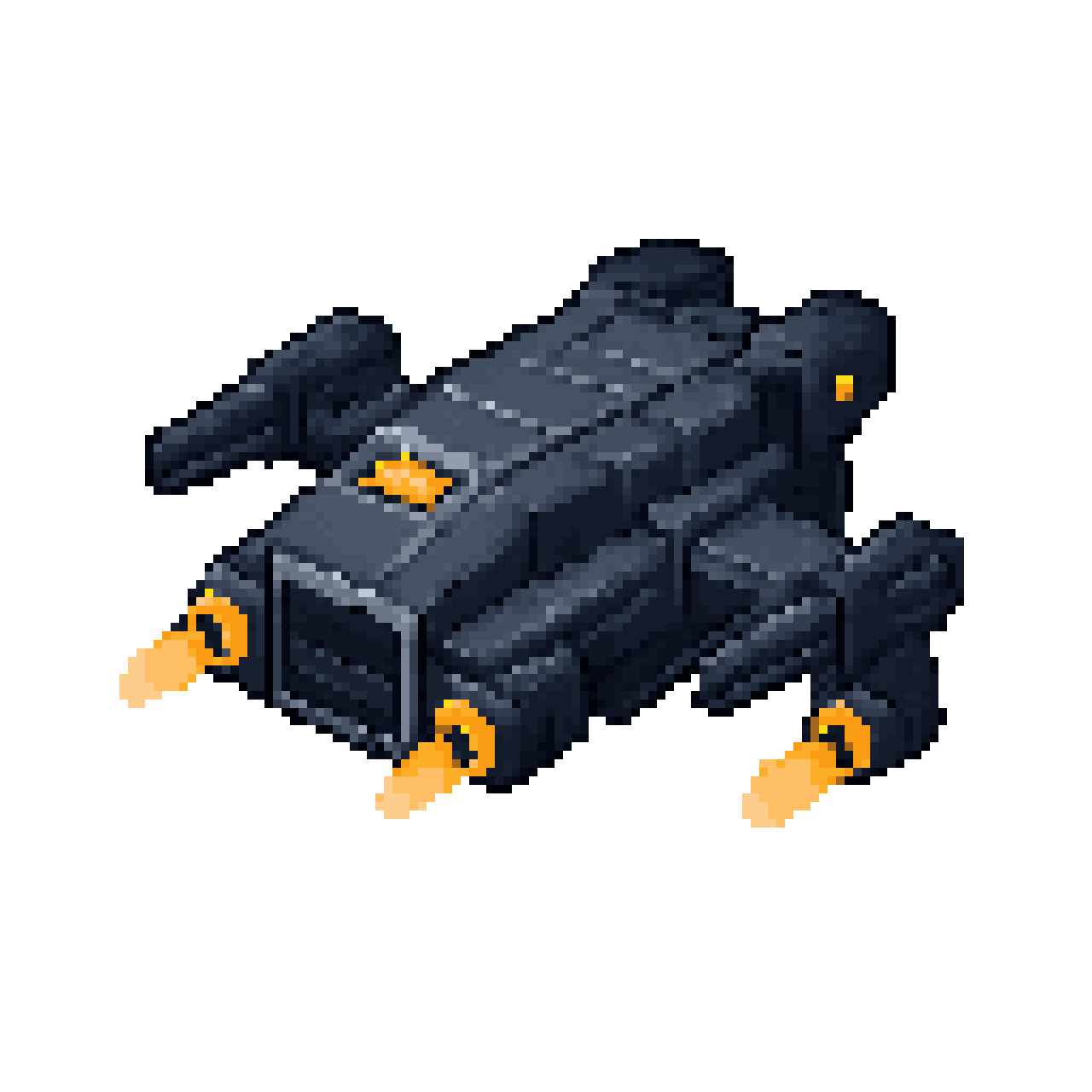 Basic Warfighter Hover Ship pixel art