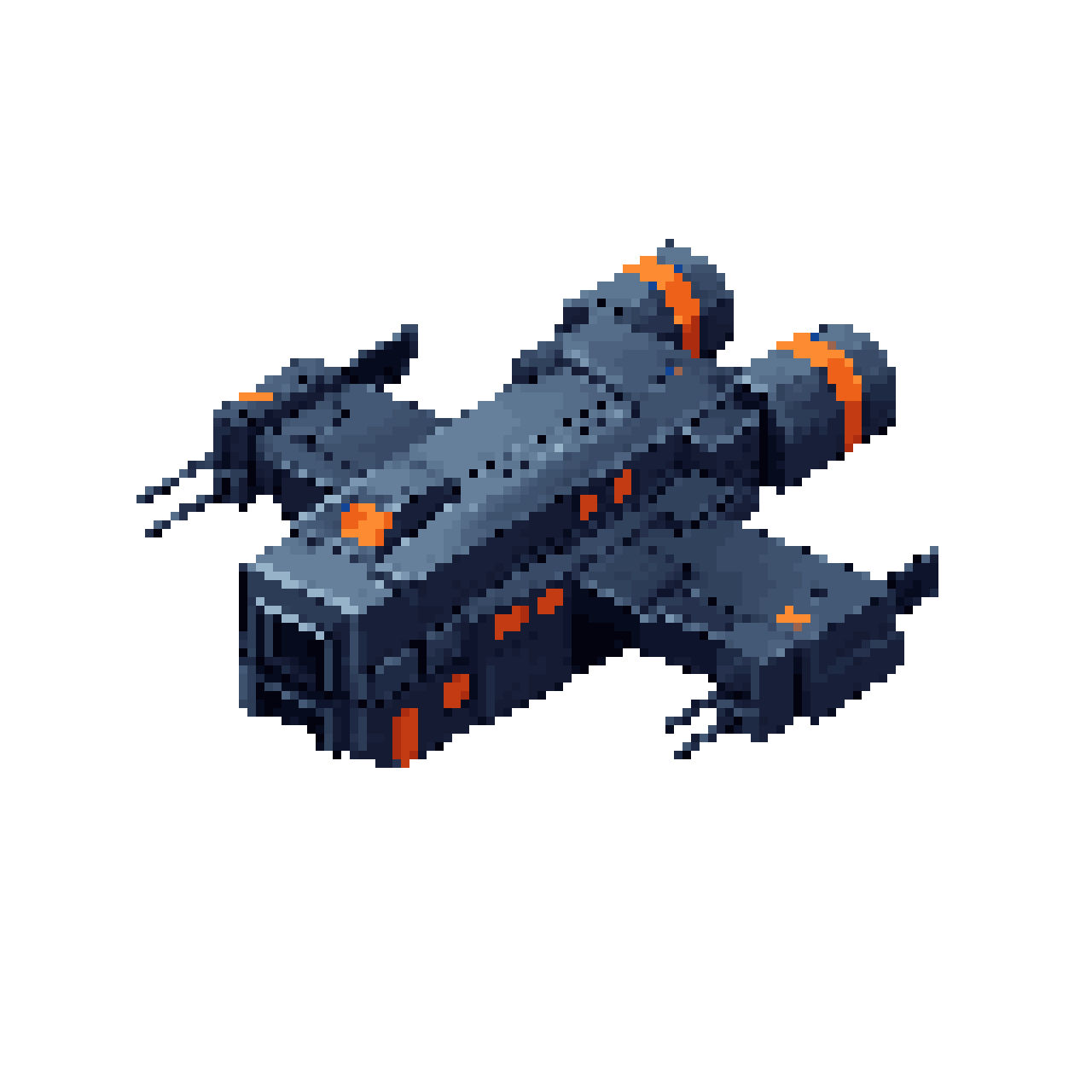 ship facing northeast pixel art