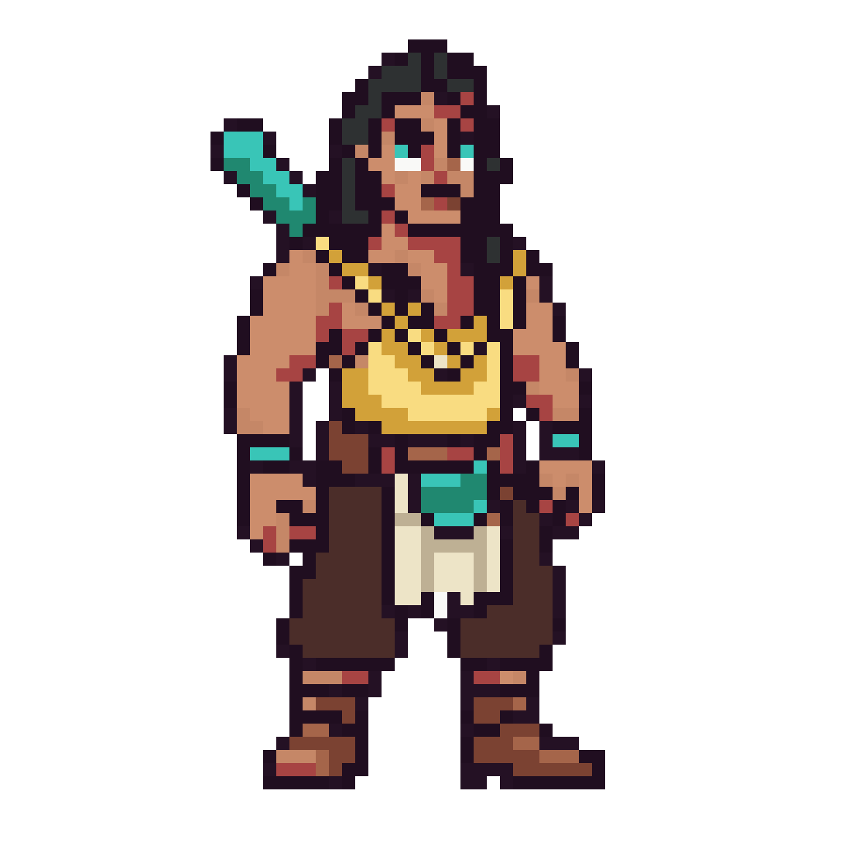 Ancient Nazca Artisan Craftsman pixel art