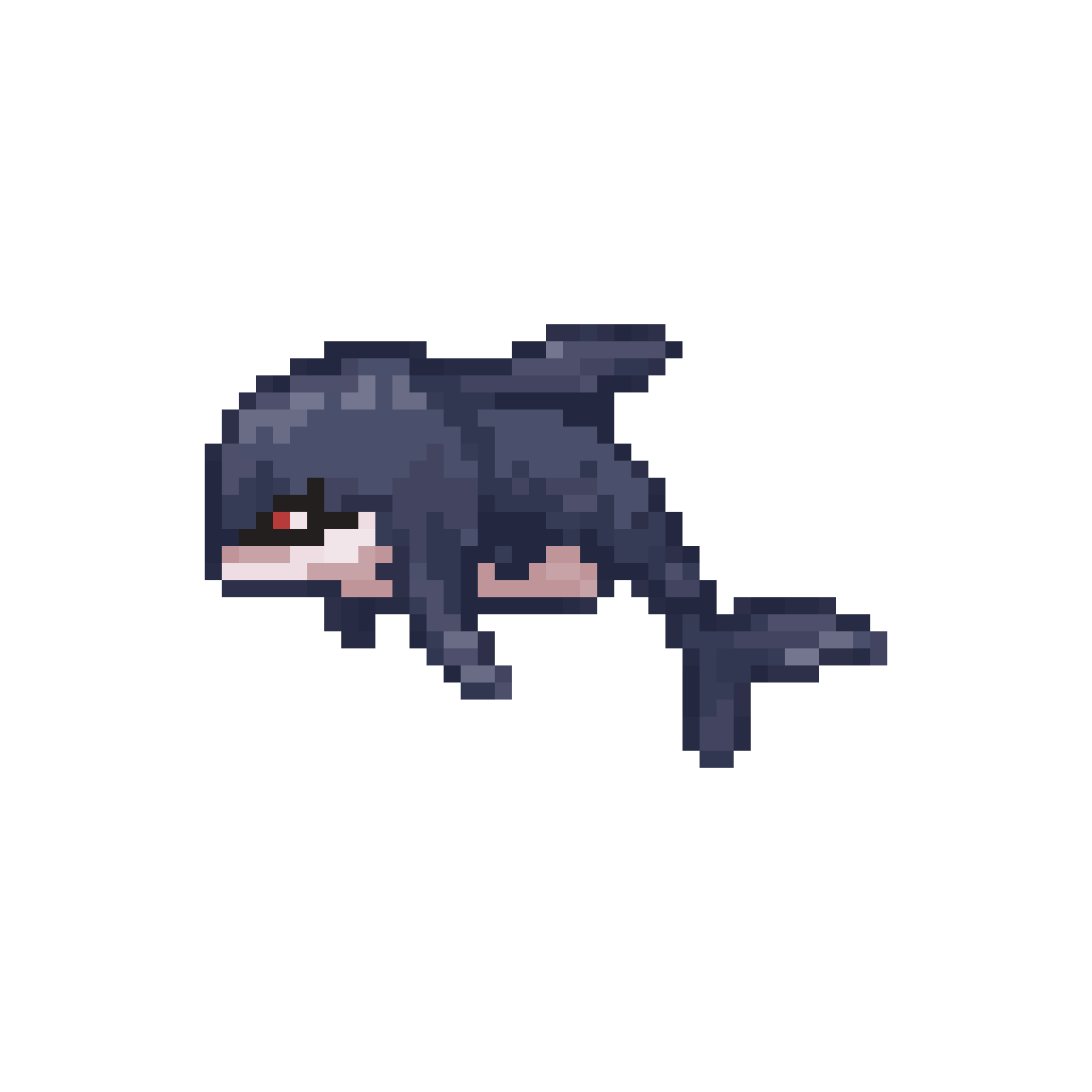 this character swim pixel art