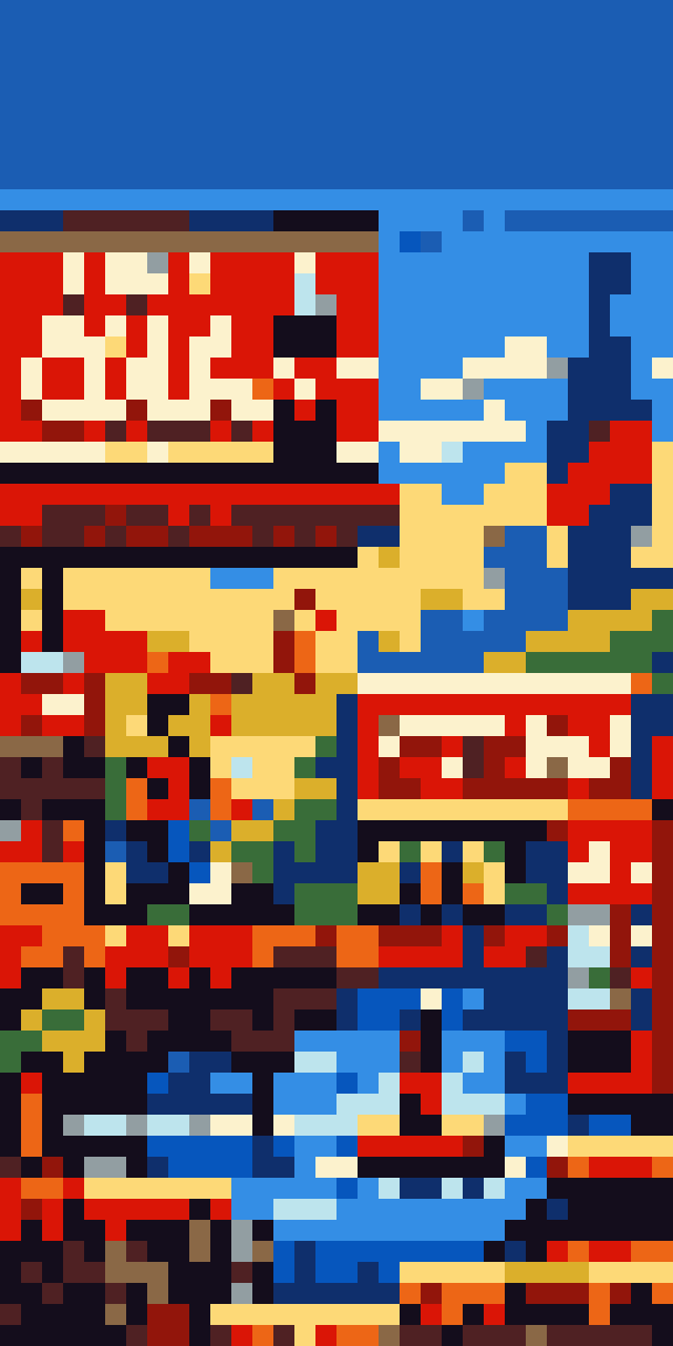 Red and White Soda Advertisement Poster pixel art