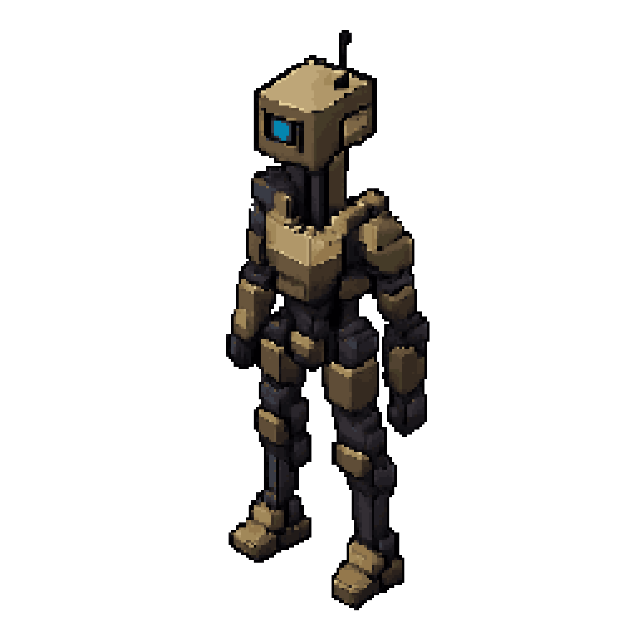 Boxy Robot with Camera Head pixel art