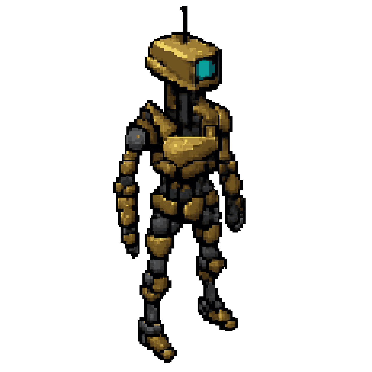 Boxy Robot with Camera Head pixel art