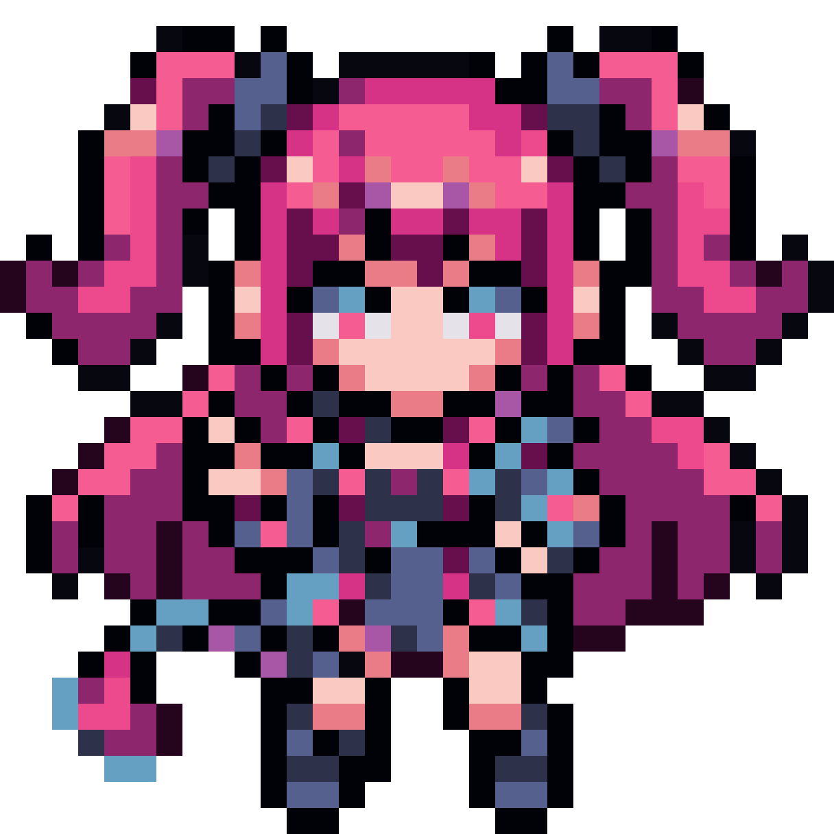 cute anime gacha girl pixel art