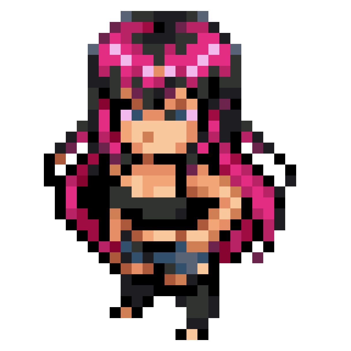beautiful anime baddie sprite pixel art