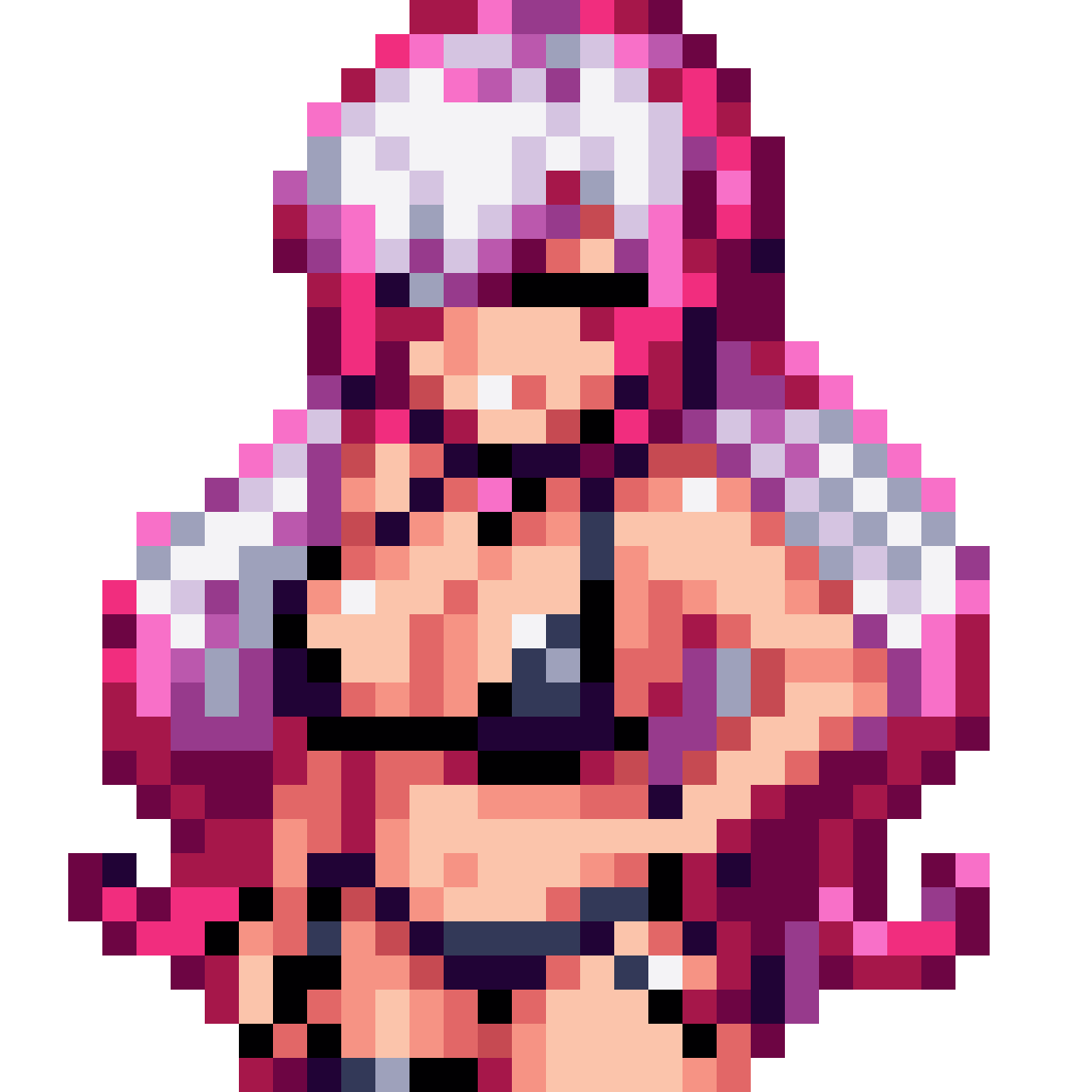 Attractive anime gacha baddie sprite pixel art