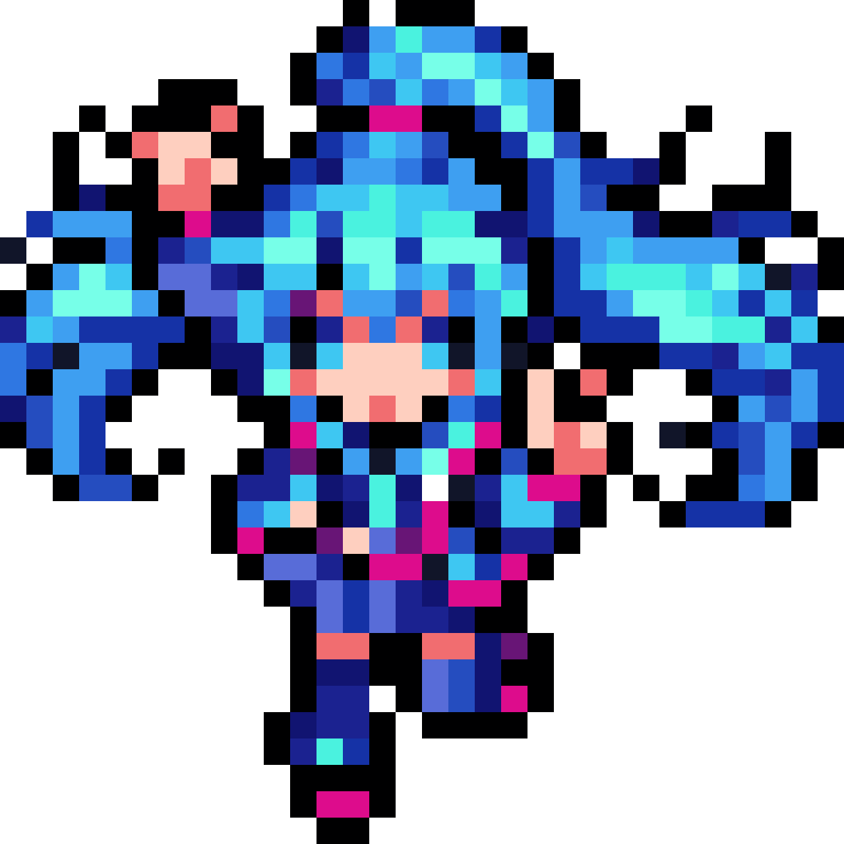Cute Fun Anime Gacha Girl pixel art