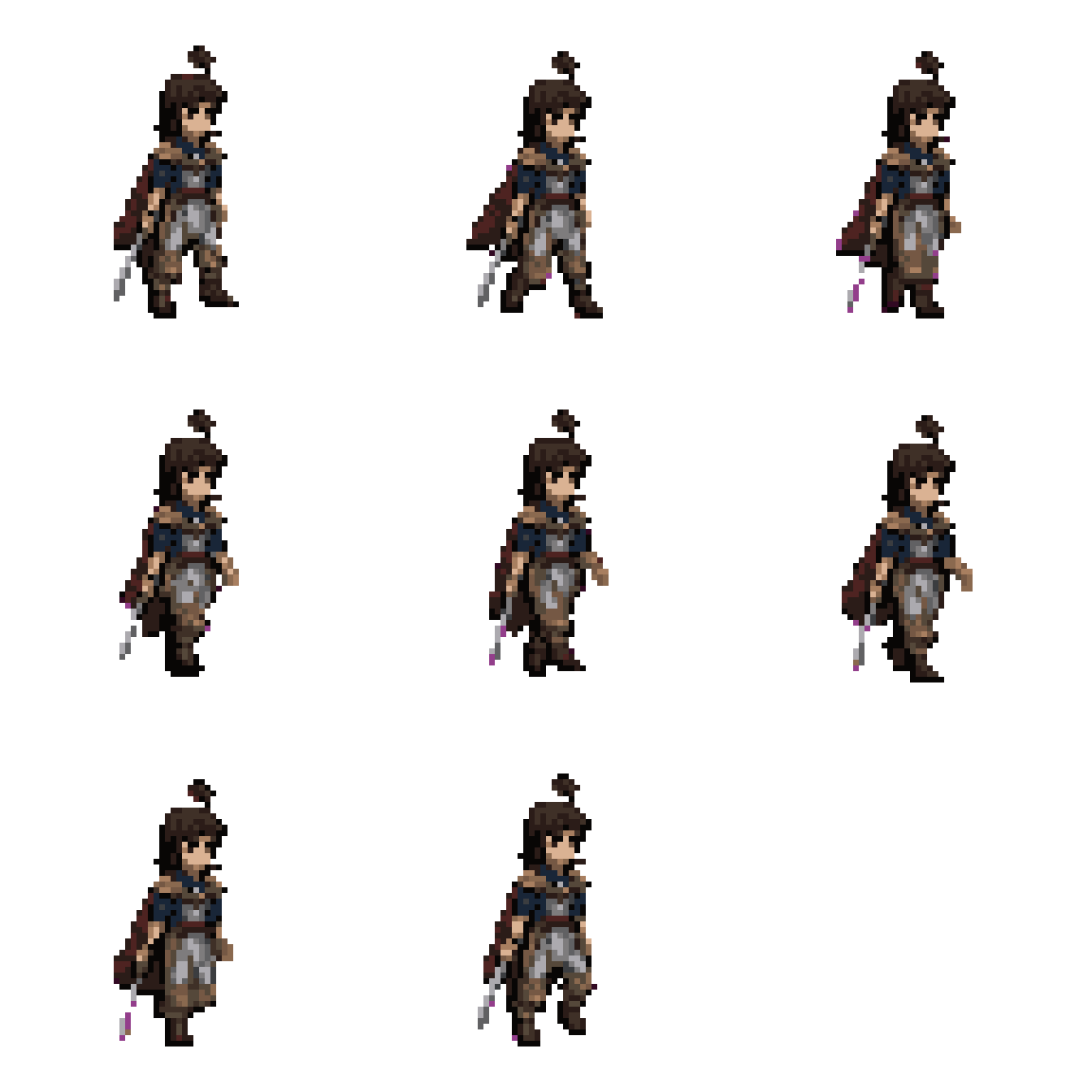 running character Walking pixel art