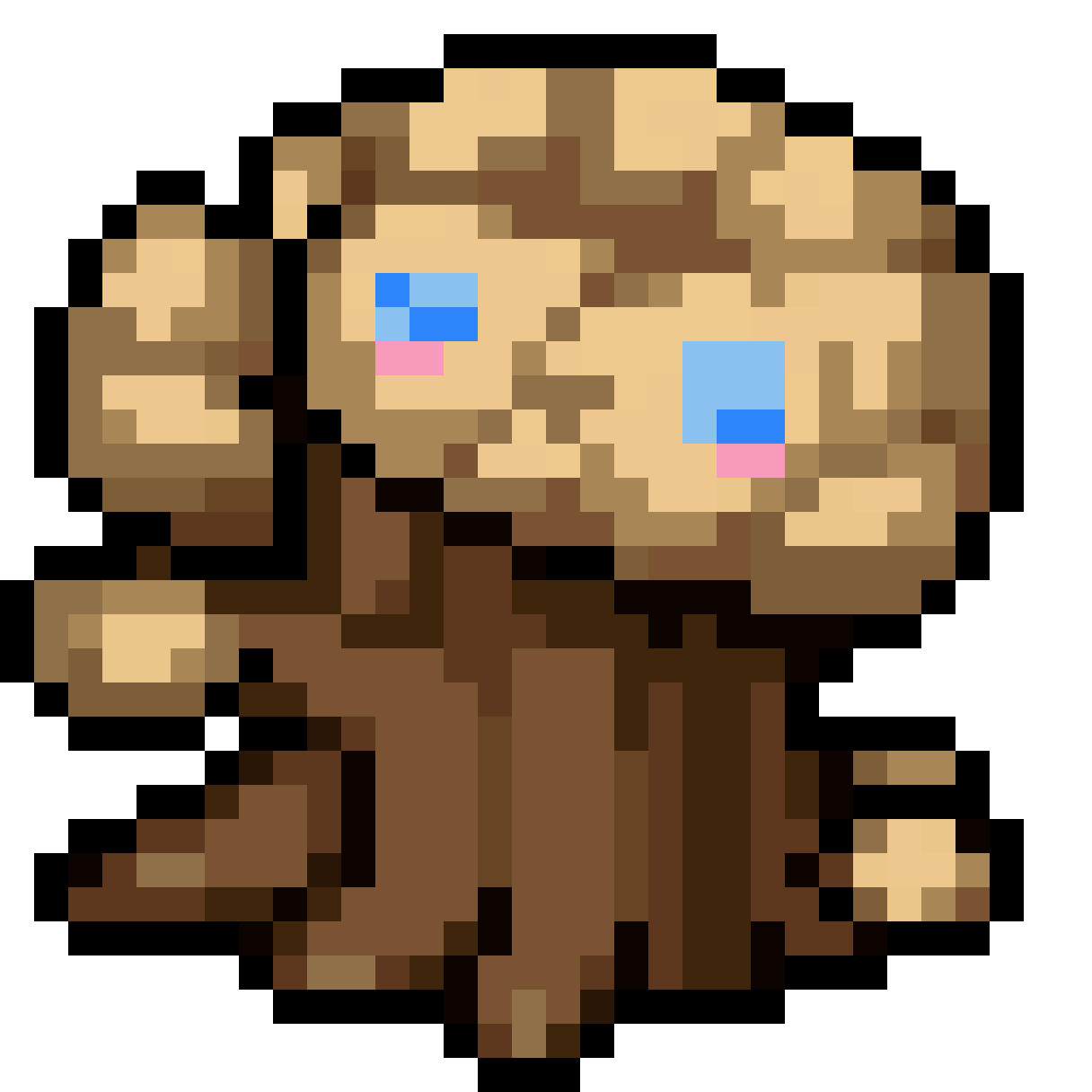 Beech Log Prop in Pixel Art pixel art