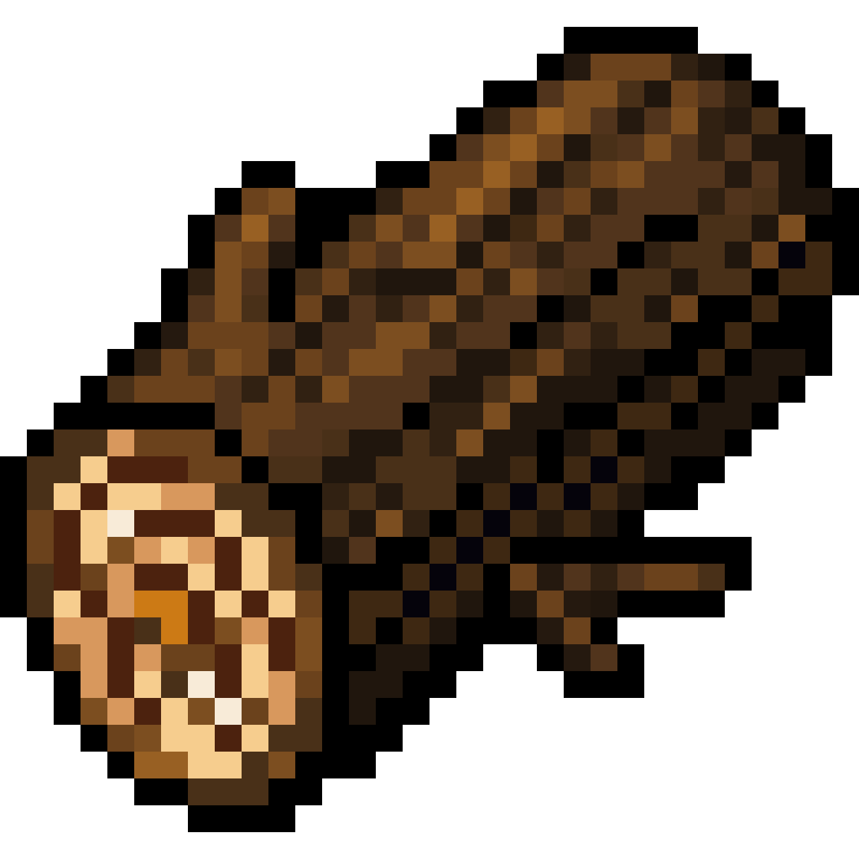 Tilted Oak Log Sprite pixel art