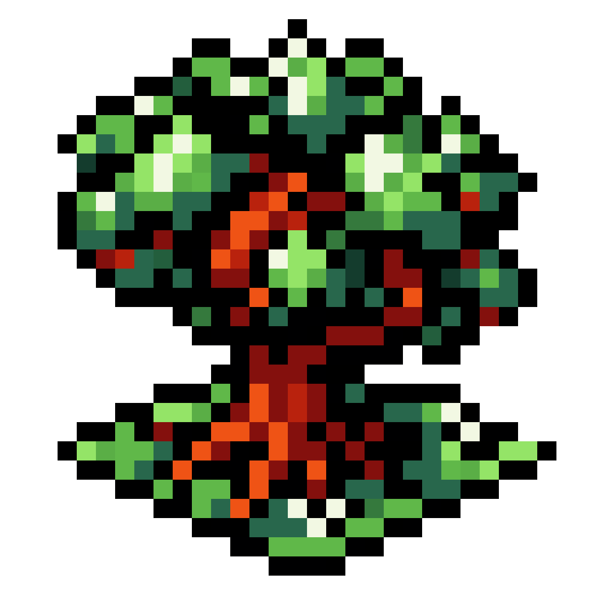 starlight tree log pixel art