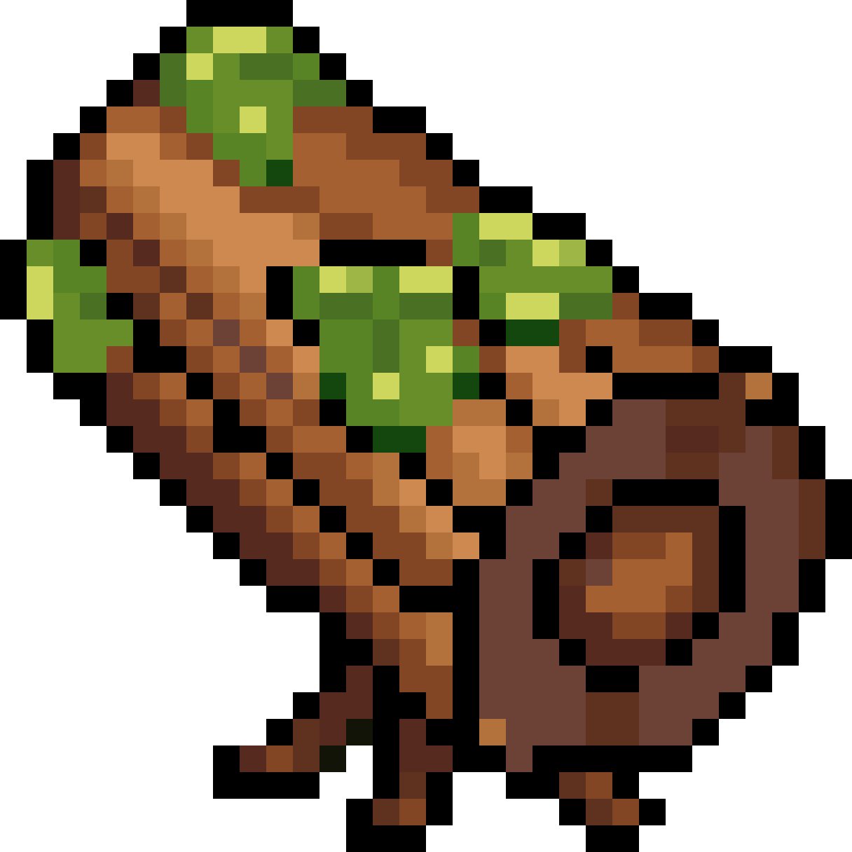 Teak Tree Log Sprite pixel art