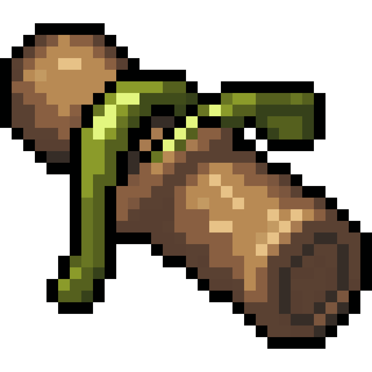 Tilted Willow Log Sprite pixel art