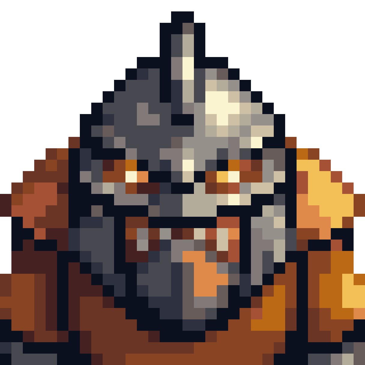 iron helmet pixel art