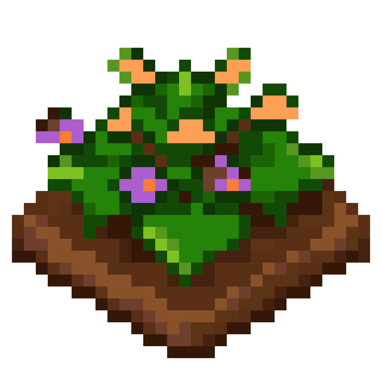 Gradually Growing Vegetables pixel art