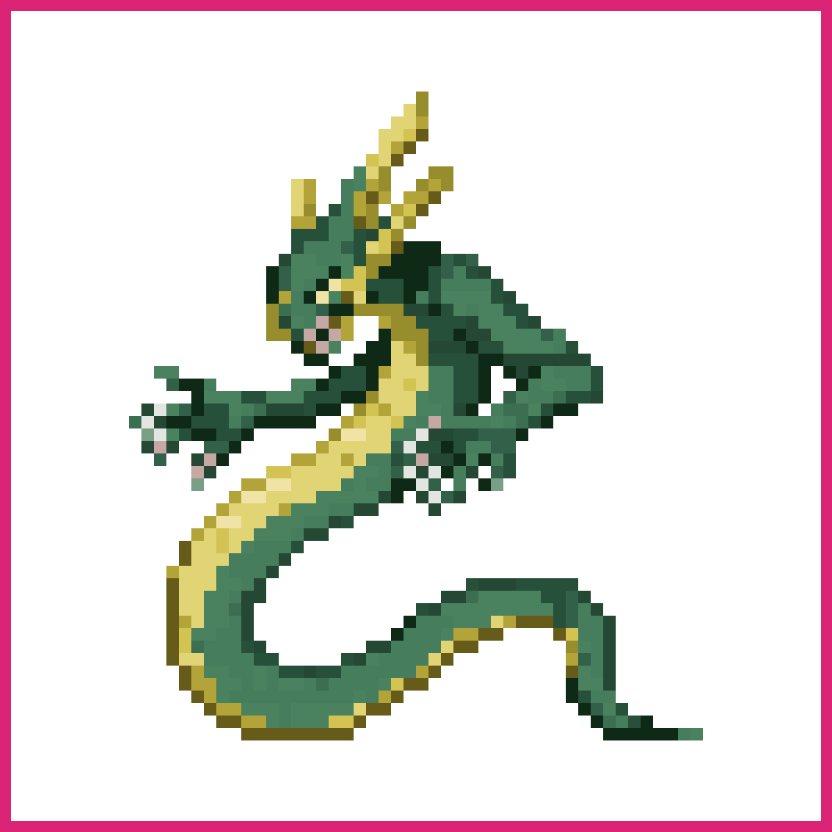 Rayquaza with vibrant green scales