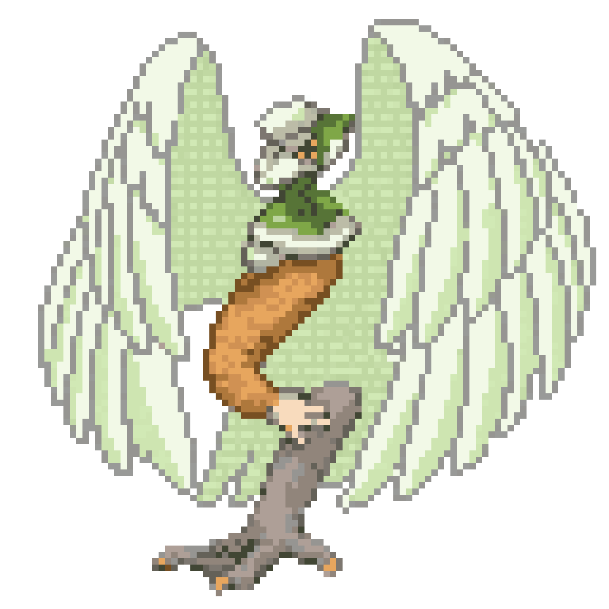 Harpy Fakemon with Wings and Claws pixel art