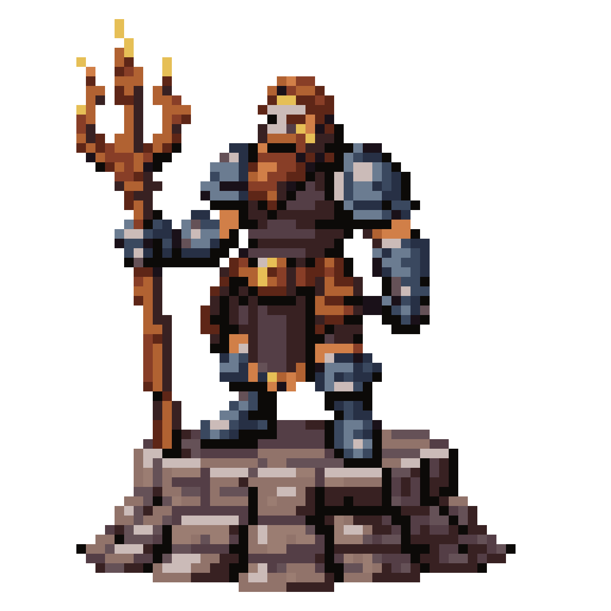 Medieval Plumber-Sorcerer Sprite pixel art