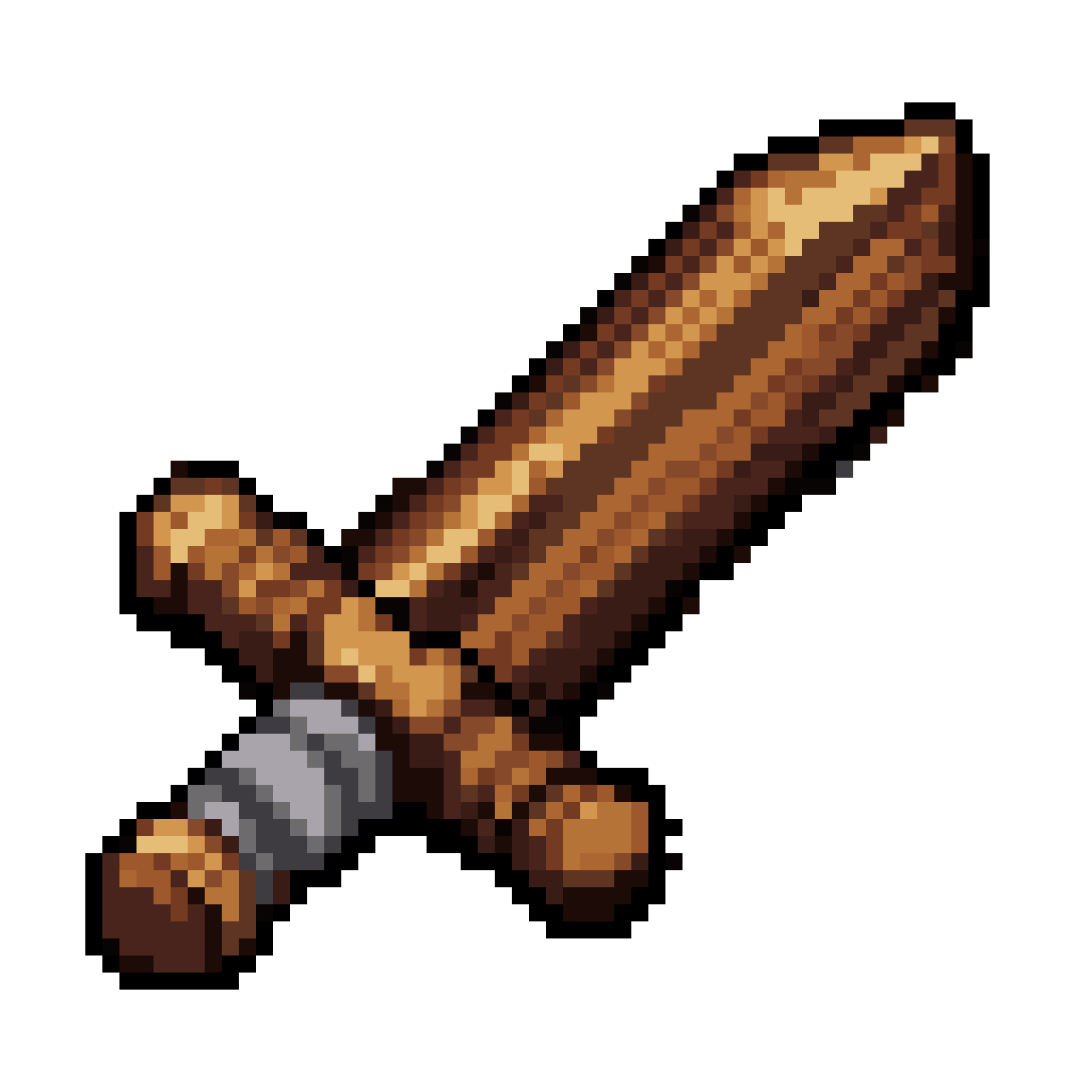 small wooden sword for RPG pixel art