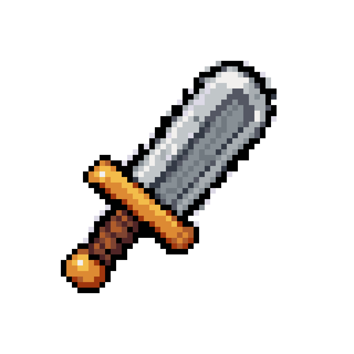 small wooden sword for RPG pixel art
