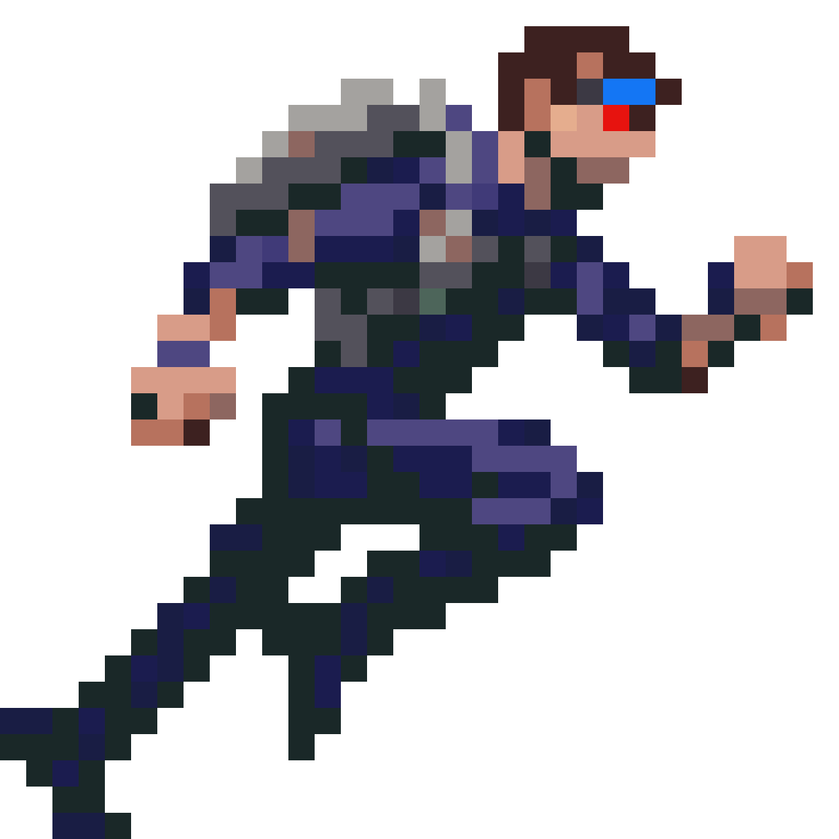 Jetpack Runner Character pixel art