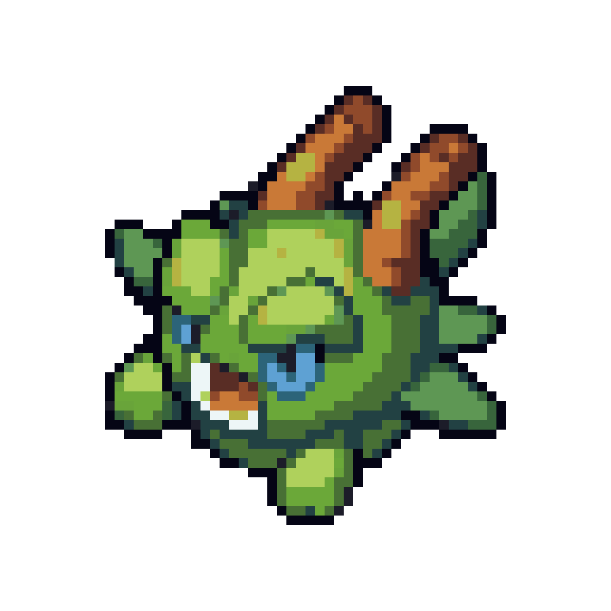 green splat pixel art