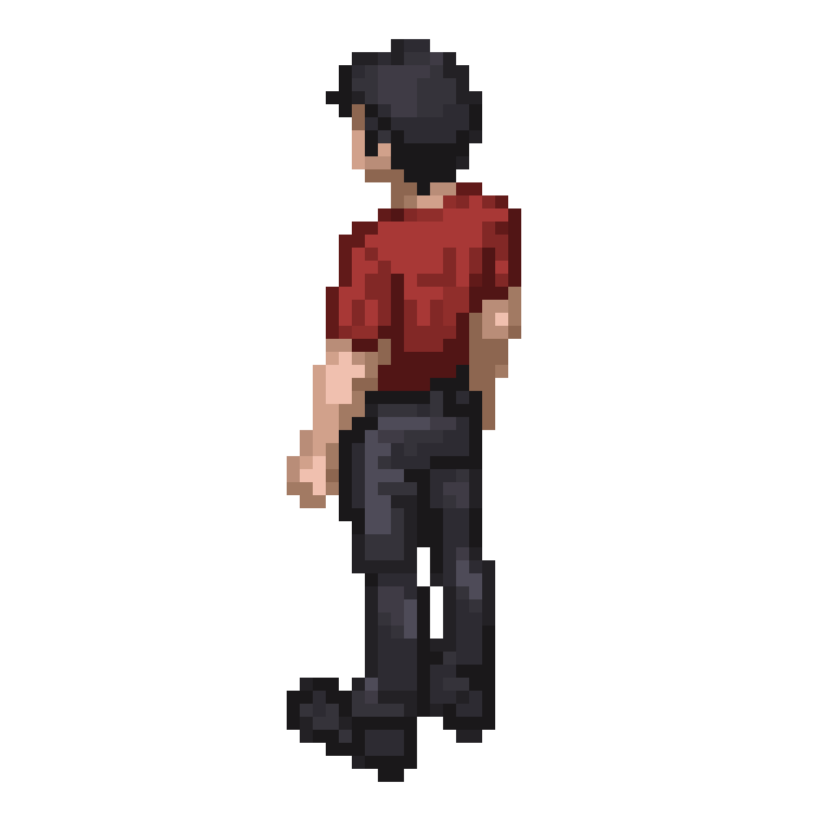 Tall Slender Male Villager pixel art