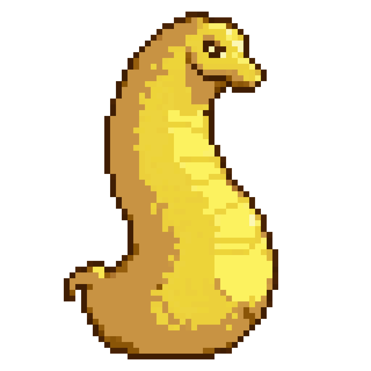 Yellow Tall Doom 2 Imp pixel art