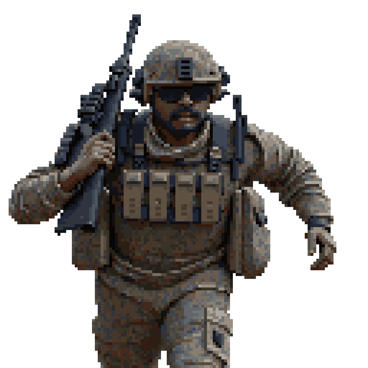 Australian Special Ops Soldier pixel art