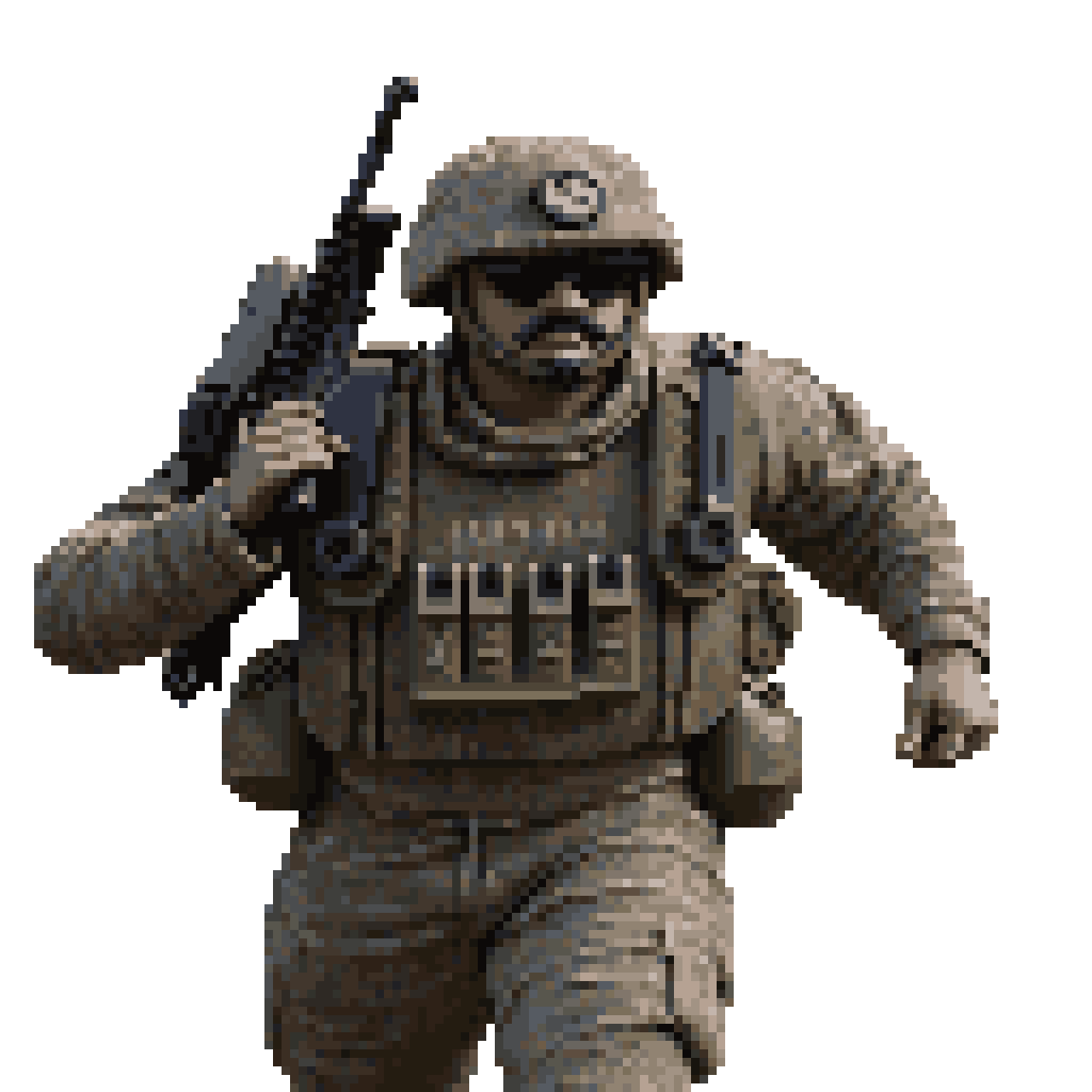 Australian Special Ops Soldier pixel art