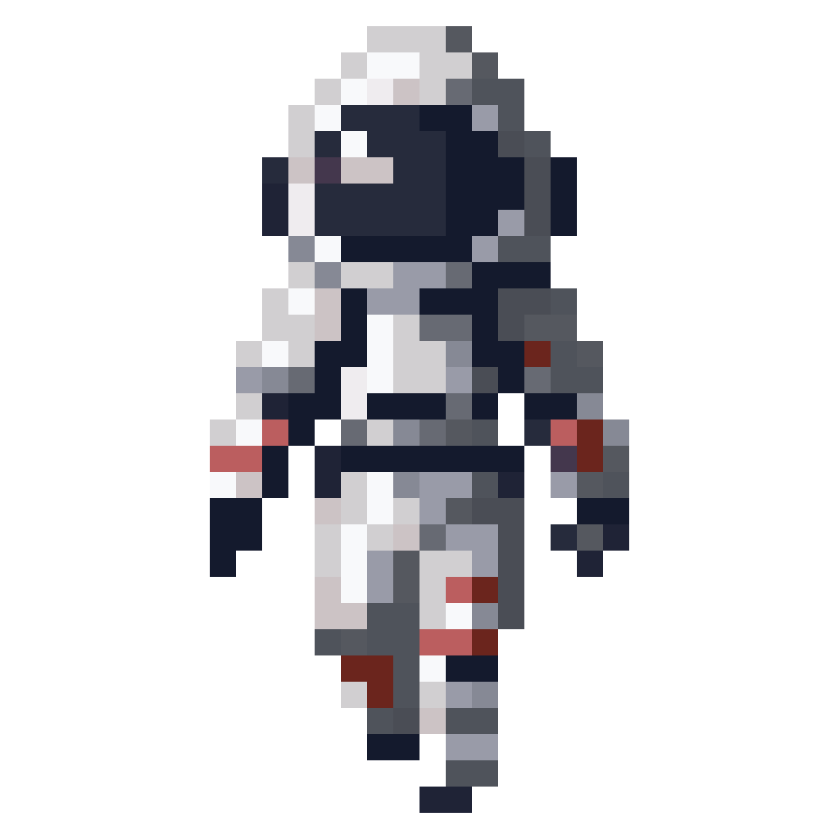 Astronaut Walking Top Down pixel art
