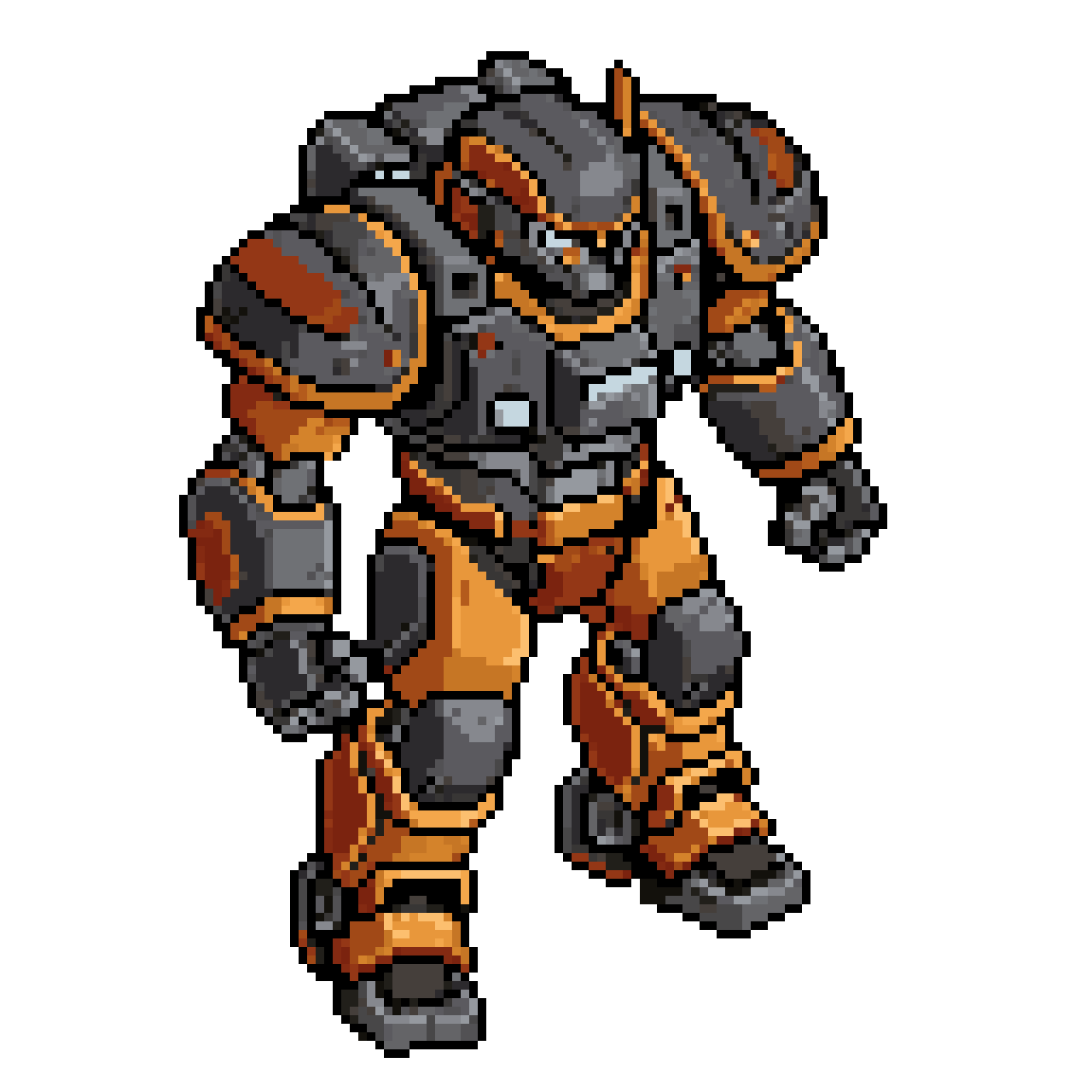 Sci-fi Robot Mecha Power Armor Sprite pixel art