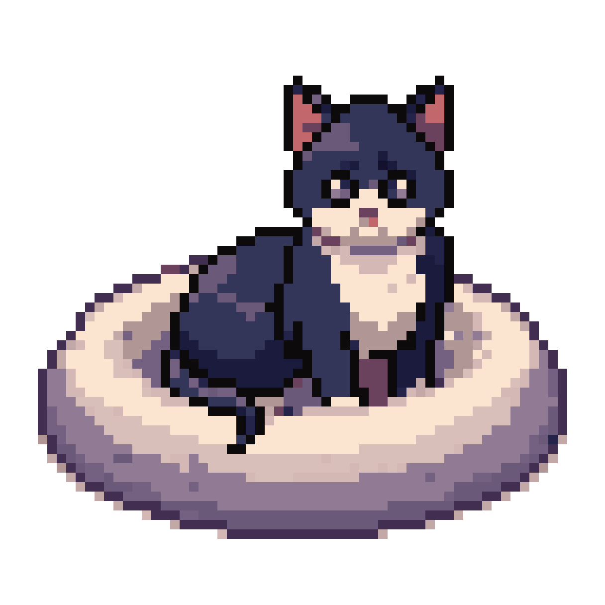 cat bed pixel art
