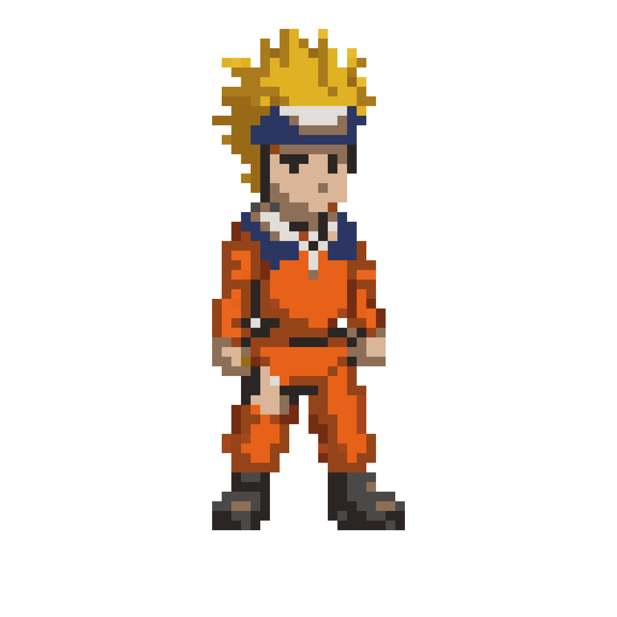 athletic character in ready stance pixel art