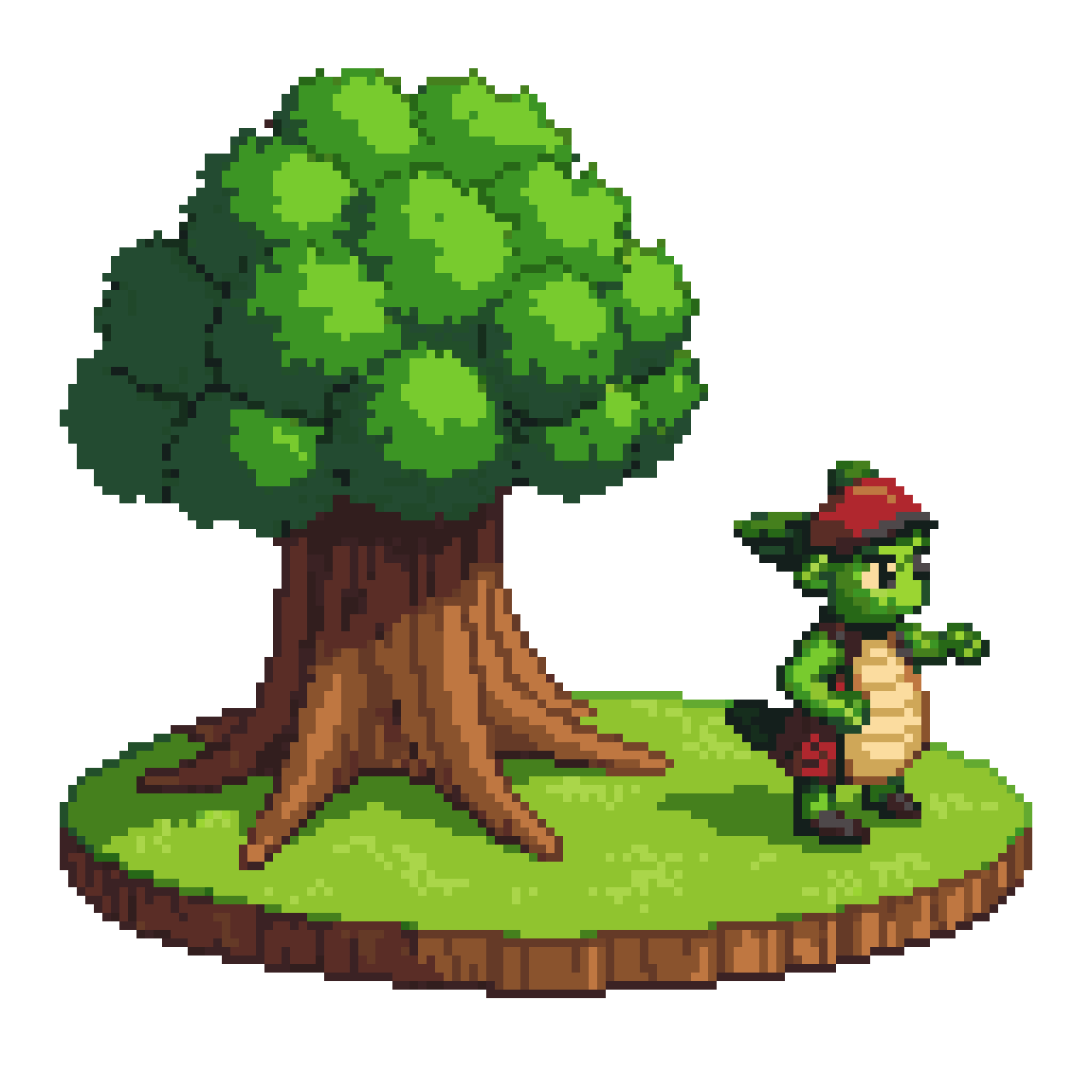 forest plains scene pixel art