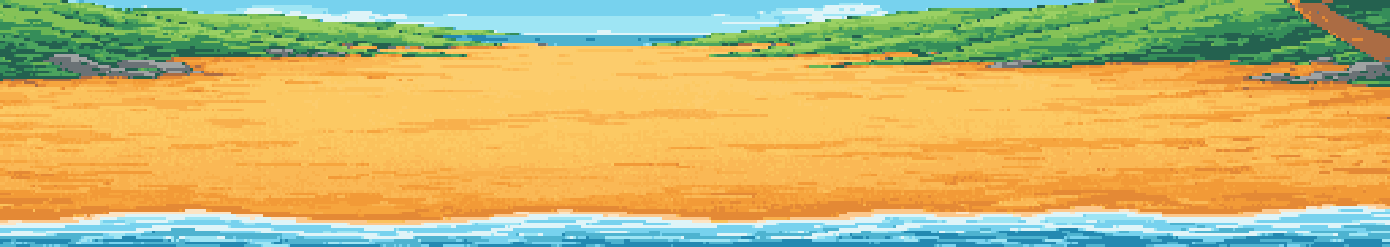 Empty 2D Beach Background Asset pixel art