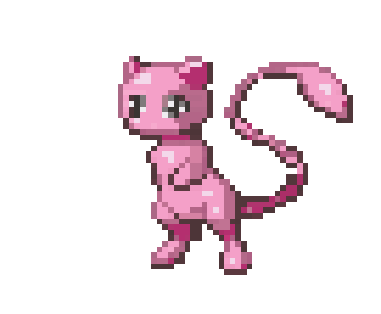 Pink Pokémon Mew pixel art