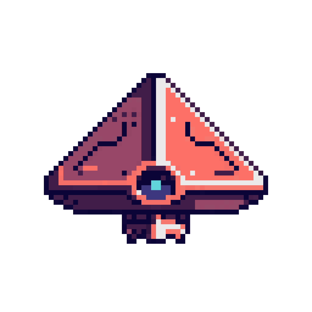 Minimalist Retro Arcade Spaceship pixel art